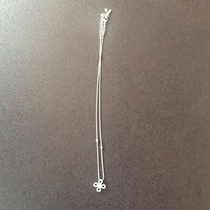 Delicate double infinity necklace w/ sm. crystals